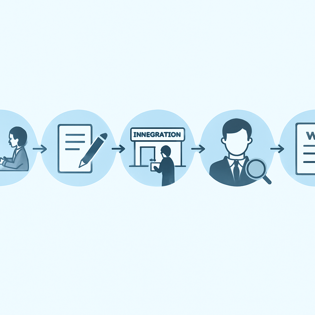 Visa application process flow